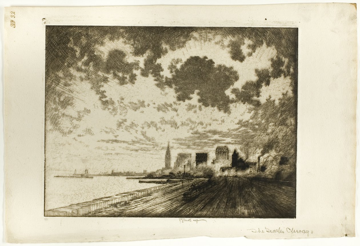 Les rails, Chicago - Joseph Pennell