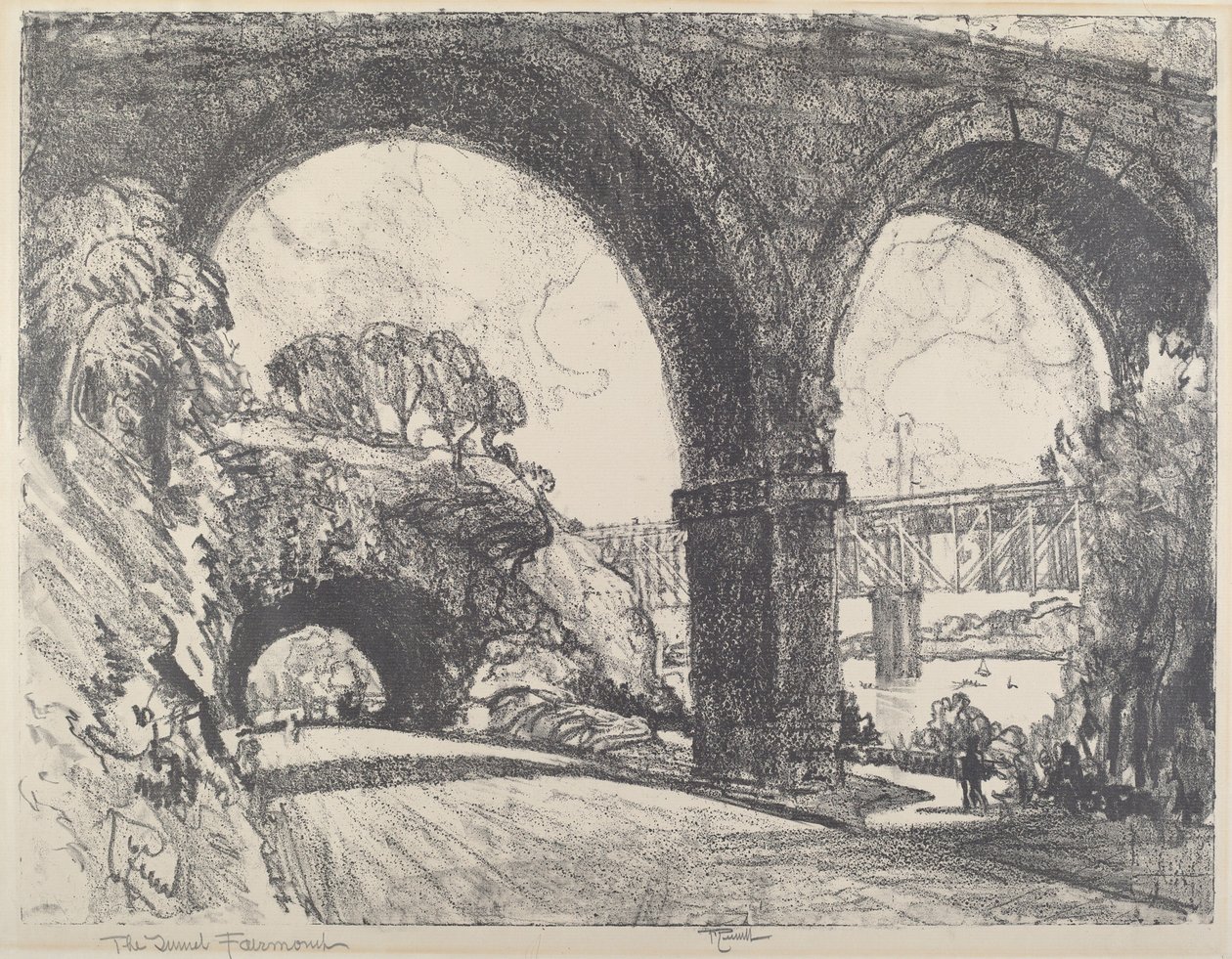 Le Tunnel dans le Parc, 1912 - Joseph Pennell