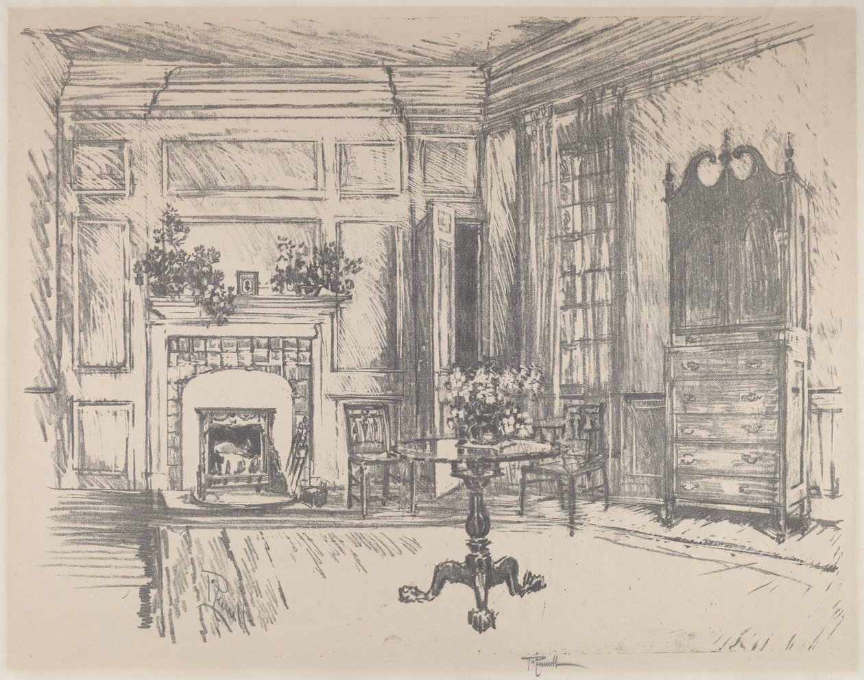 La Chambre haute, Stenton, 1912 - Joseph Pennell