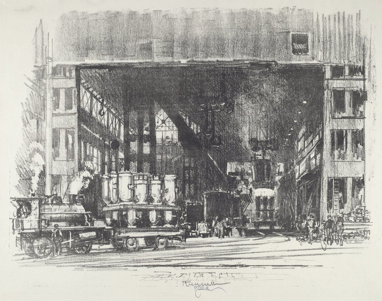 Les urnes, moulage de grands coquillages - Joseph Pennell