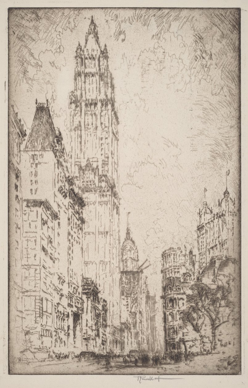 Le Woolworth Building - Joseph Pennell