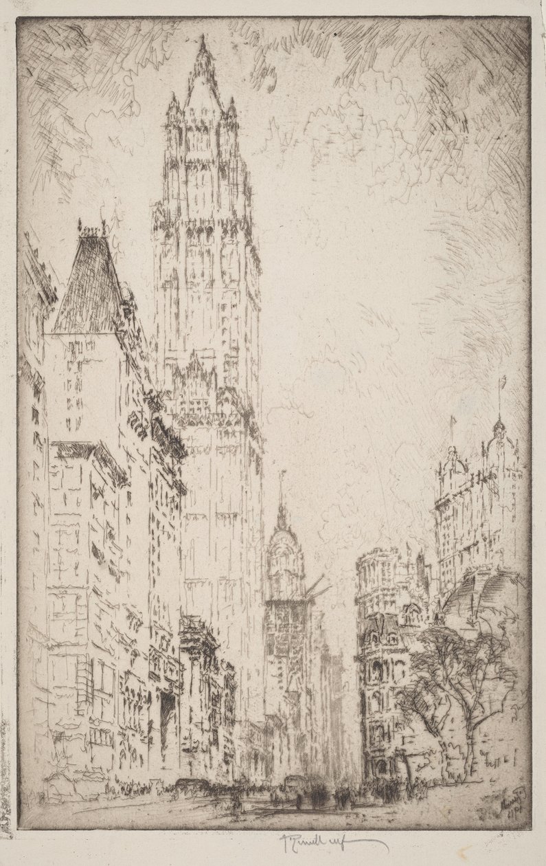 Le Woolworth Building - Joseph Pennell