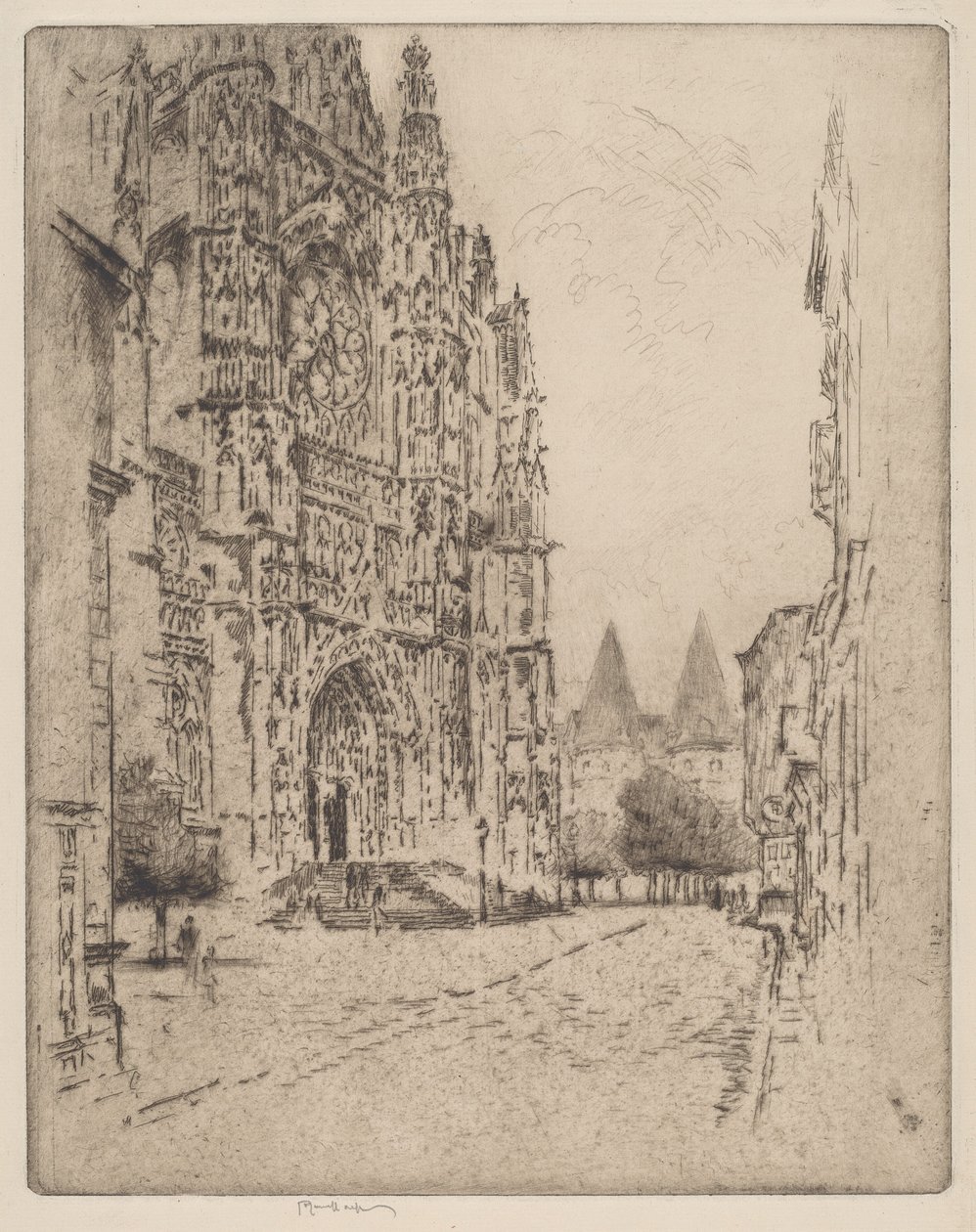 Tours du Palais épiscopal, Beauvais - Joseph Pennell