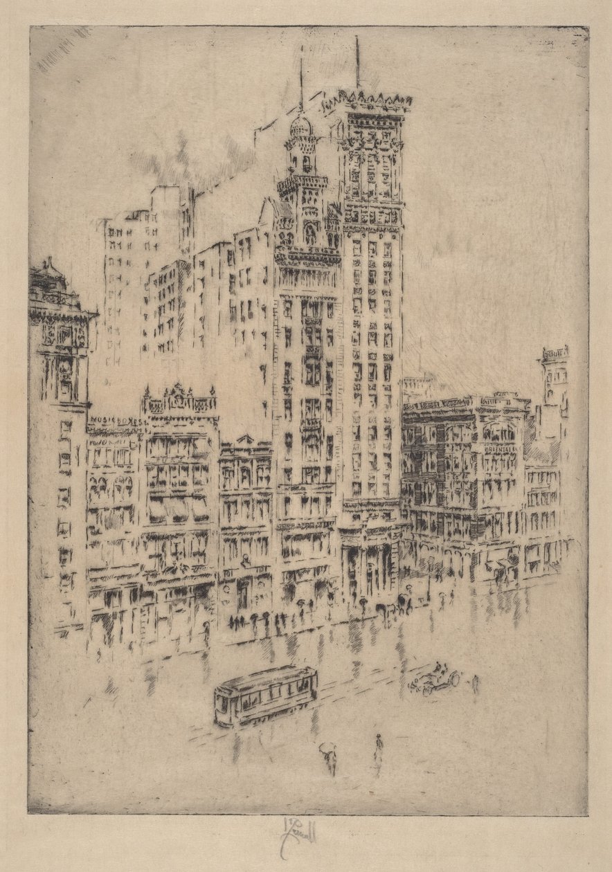 Union Square, jour de pluie - Joseph Pennell