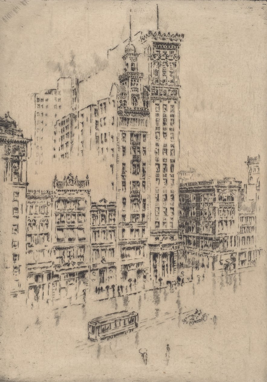 Union Square, jour de pluie - Joseph Pennell