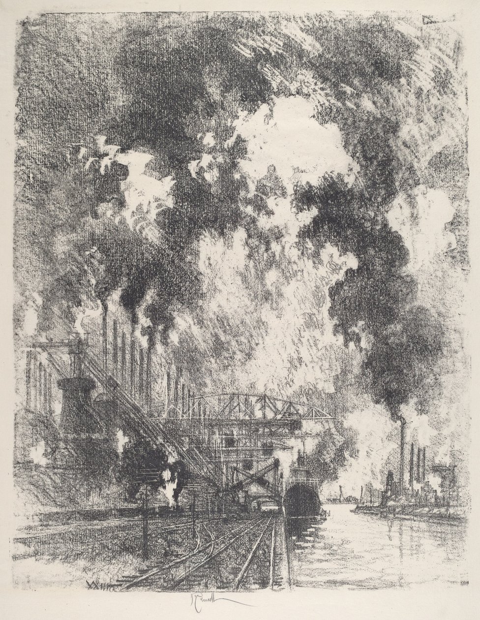 Déchargement du minerai - Joseph Pennell