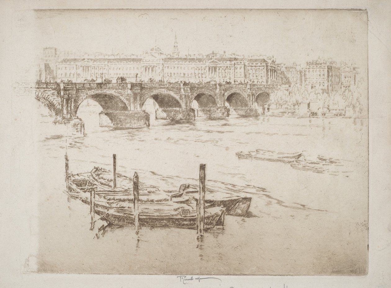 Le pont de Waterloo et Somerset House - Joseph Pennell