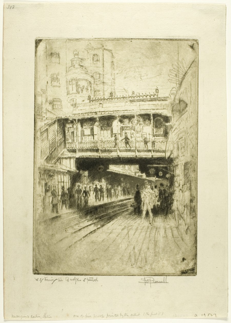 Station du pont de Westminster - Joseph Pennell