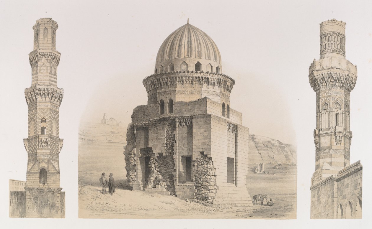 87. Tombeaux et minarets, au Caire, 1843 - Joseph Philibert Girault De Prangey