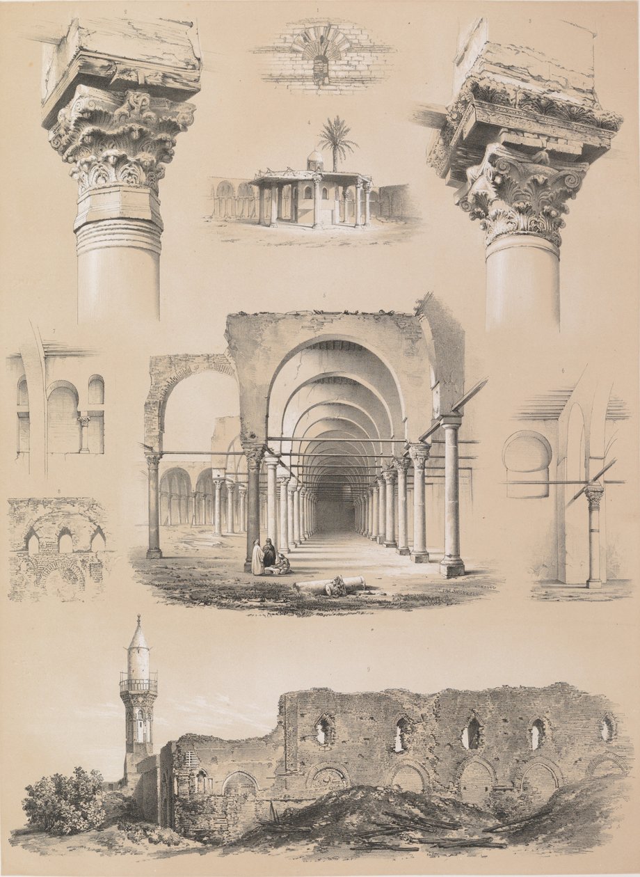 Détails, mosquée d’Amrou, au Caire, 1843 - Joseph Philibert Girault De Prangey