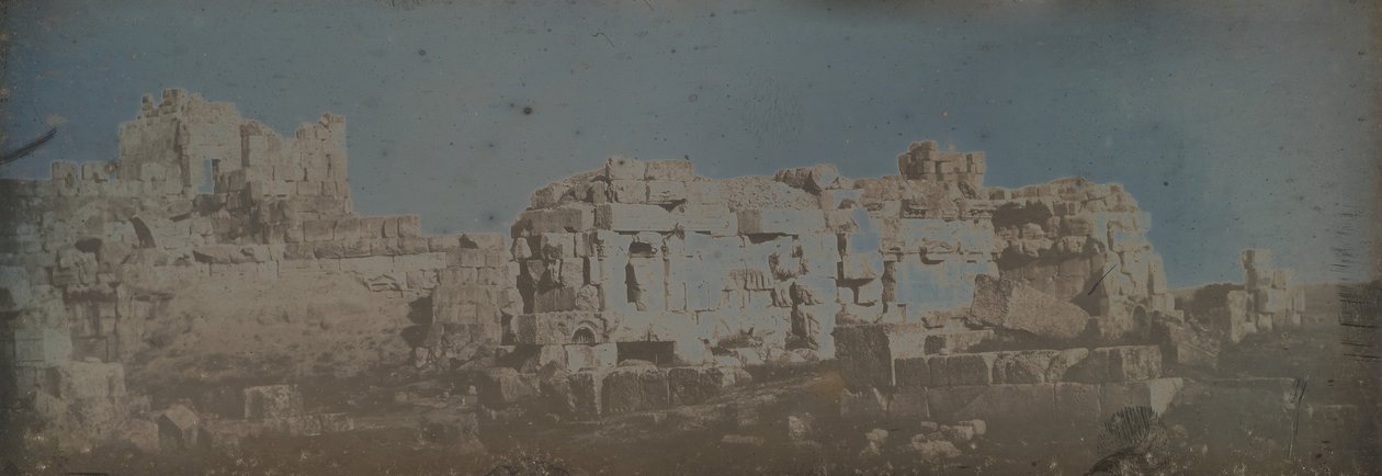 Cour hexagonale, Temple de Jupiter, Baalbek, 1843 - Joseph Philibert Girault De Prangey