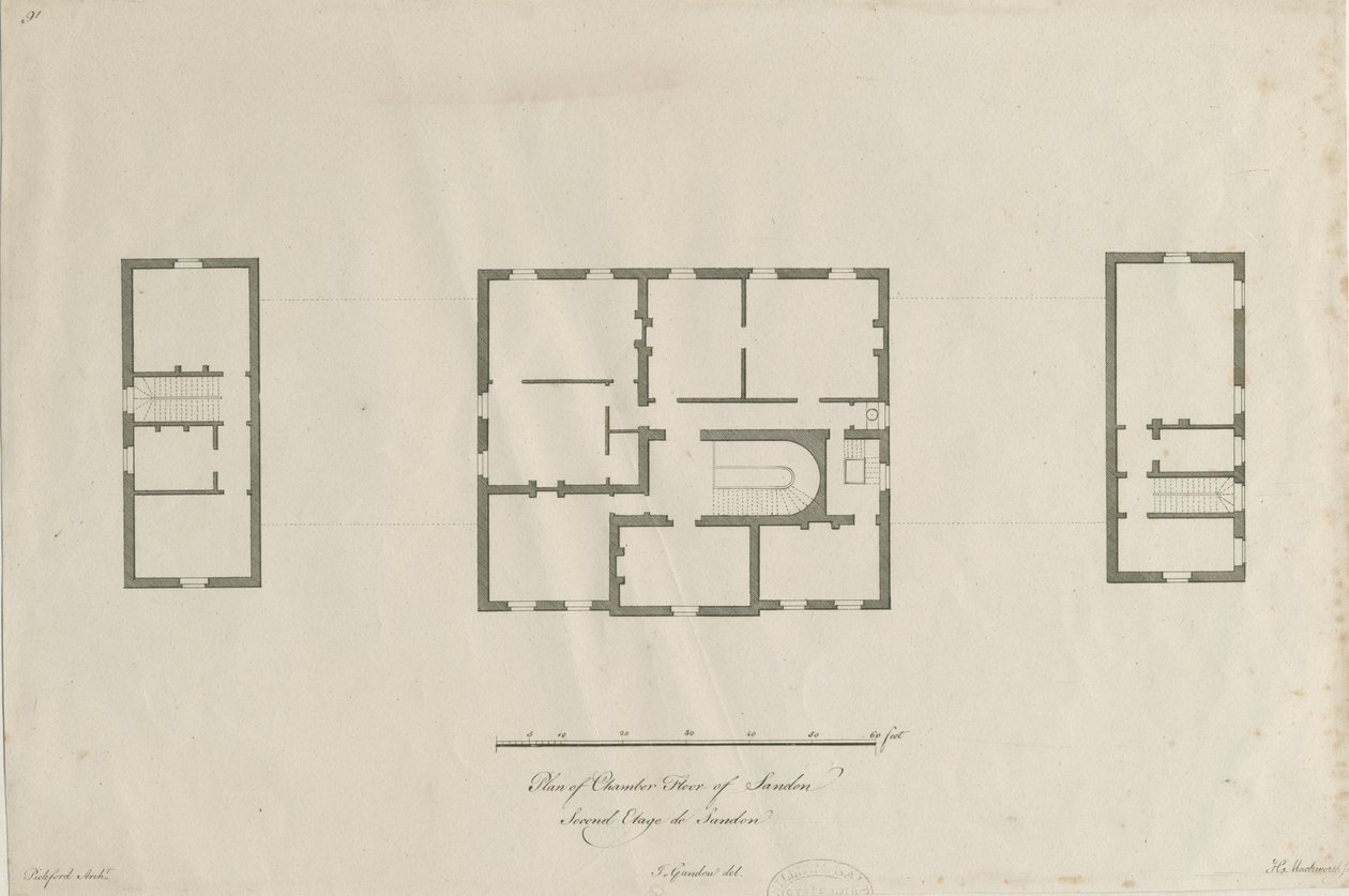 Sandon Hall - Plan de l