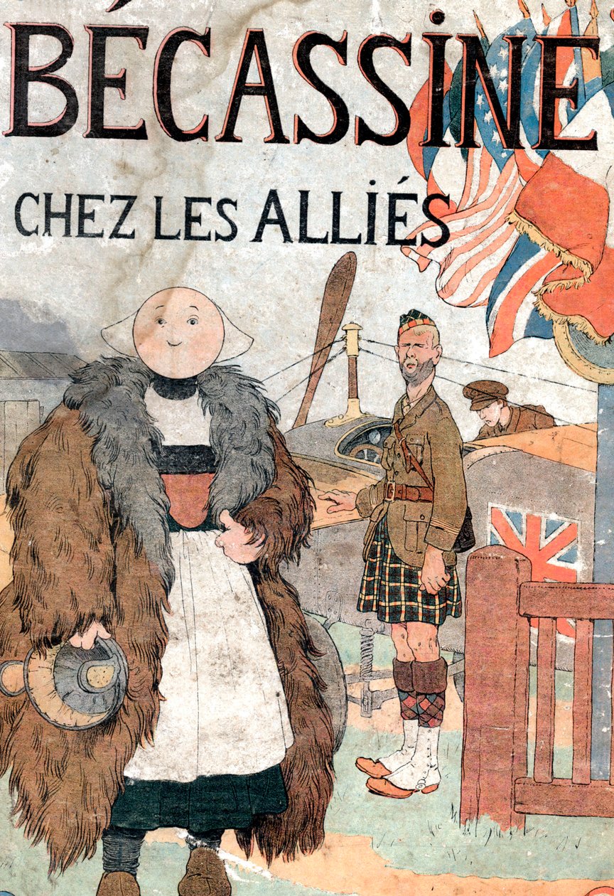 couverture du livre "Becassine chez les allies". - Joseph Porphyre Pinchon