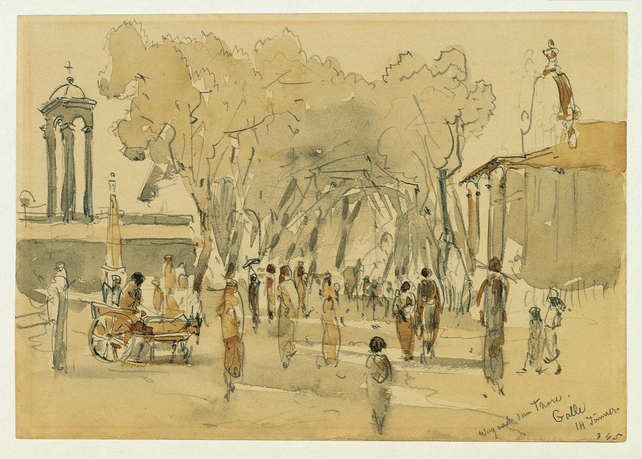 Chemin vers la porte à Point de Galle au Ceylan (Sri Lanka) - Joseph Selleny