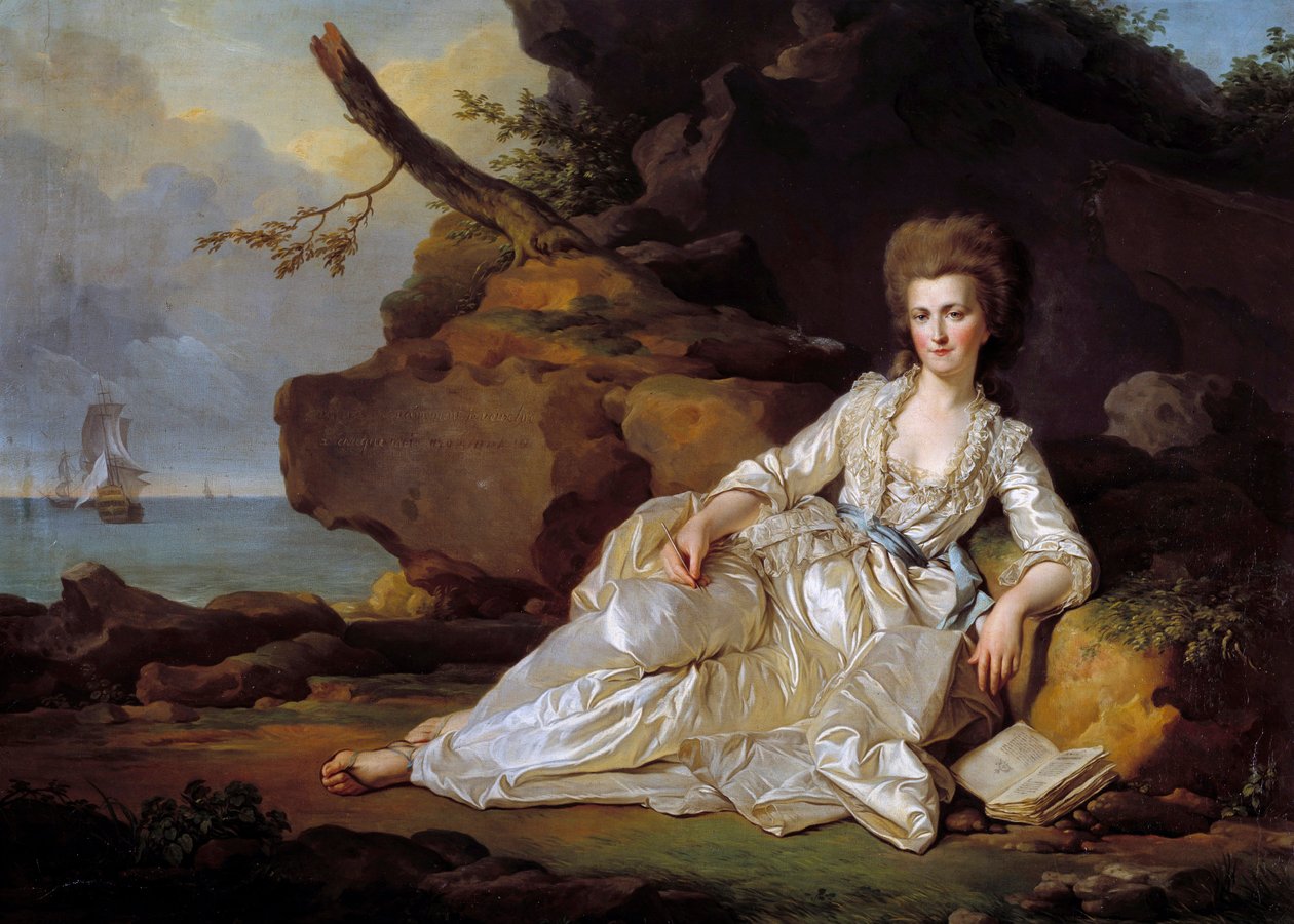 Portrait de la duchesse de Chartres en présence du vaisseau le Saint-Esprit - Joseph Siffred Duplessis