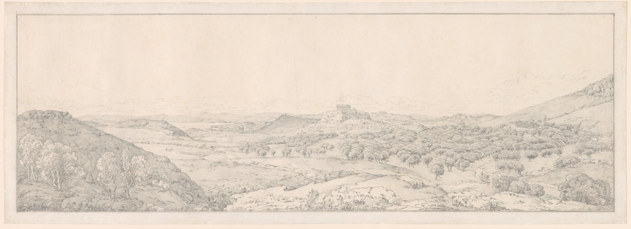 Panorama vers Athènes depuis le jardin d