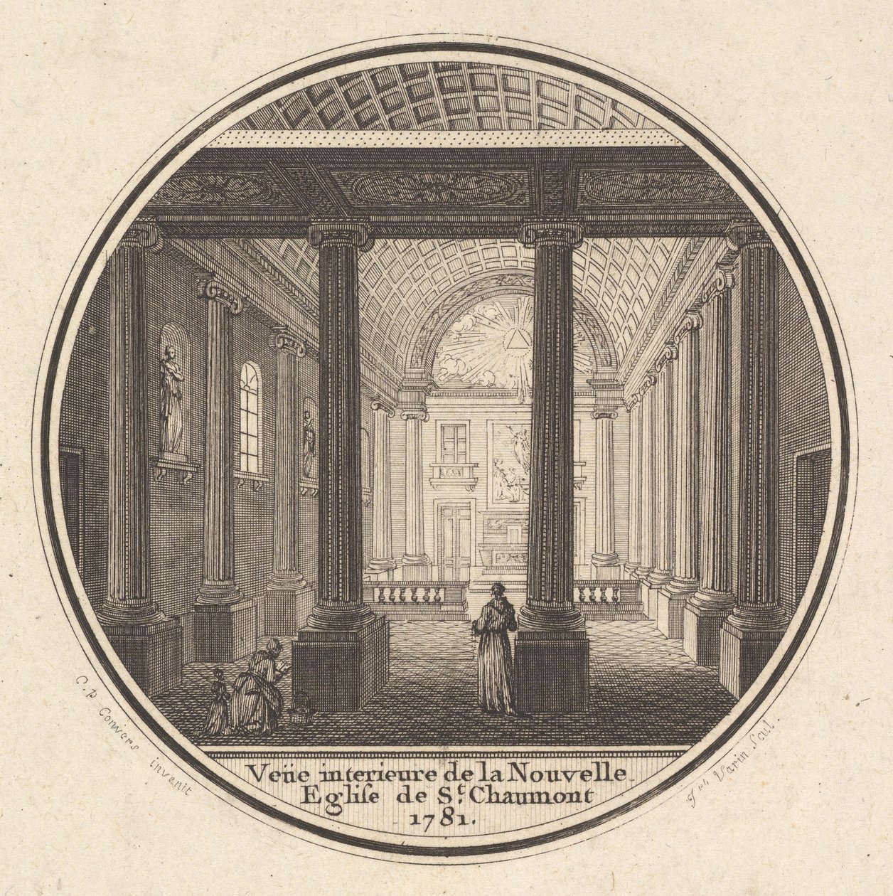 Impression du verso de la médaille portrait de Fortunée-Marie d