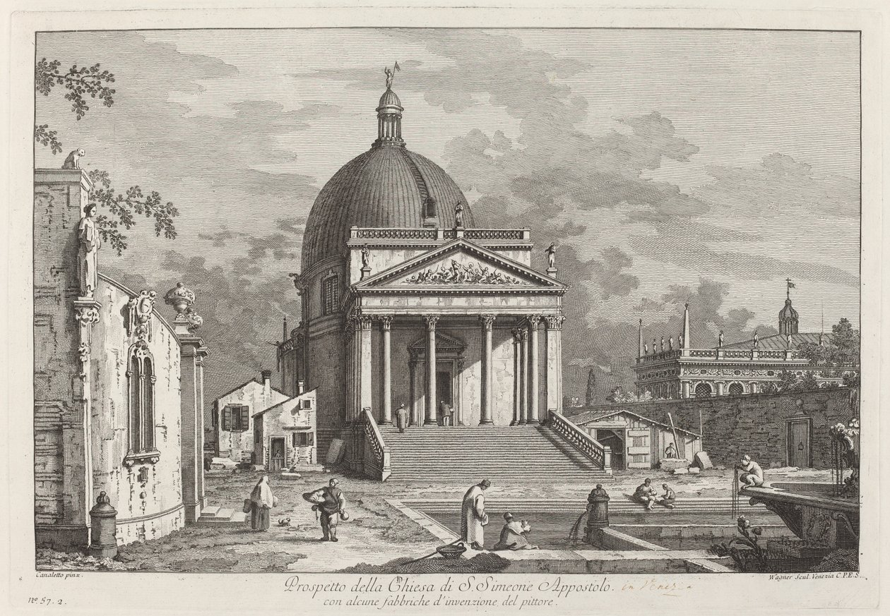 Prospetto della Chiesa di S. Simeone Appostolo, 1742 - Joseph Wagner