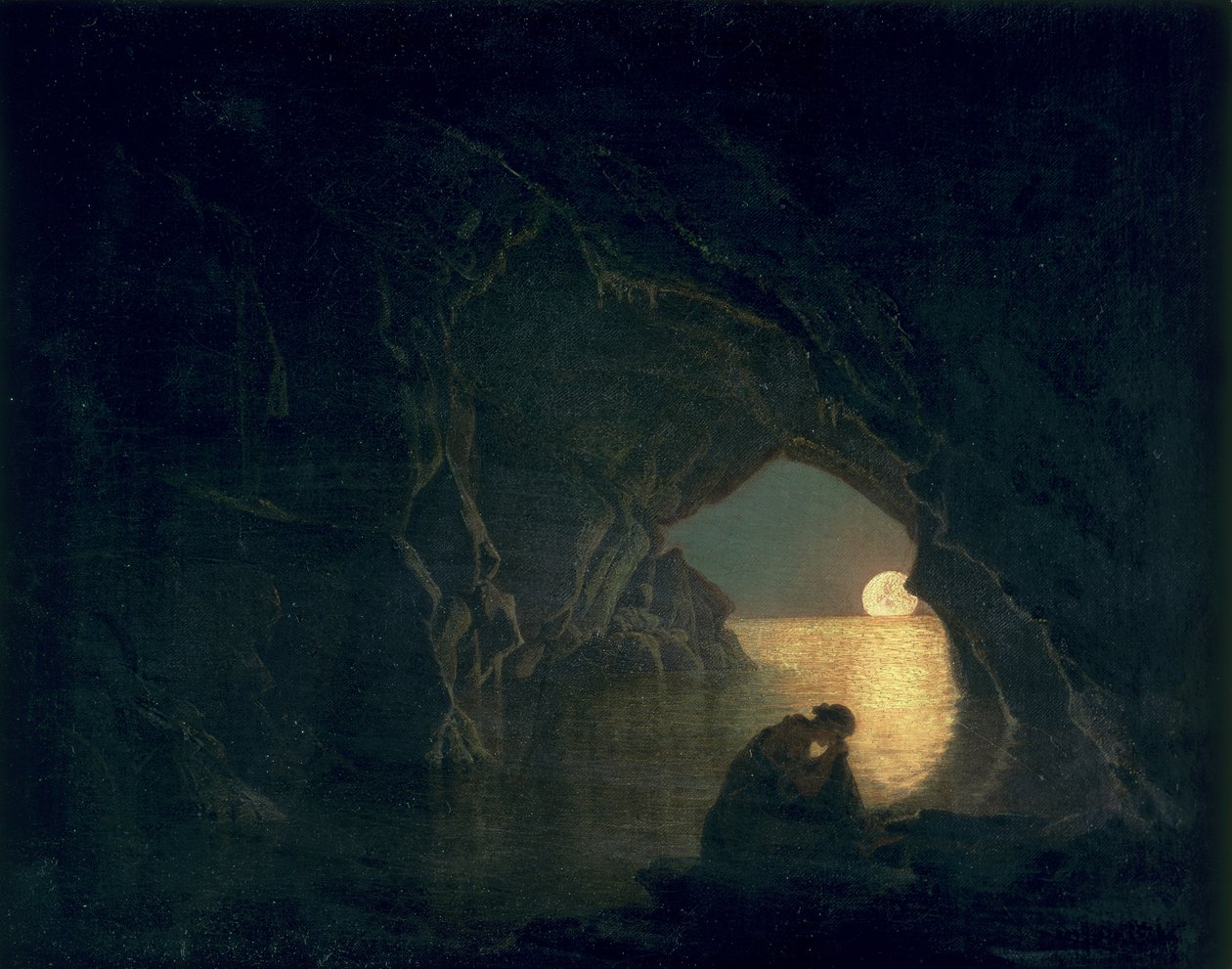 Une grotte avec la figure de Julia, 1780 - Joseph Wright of Derby