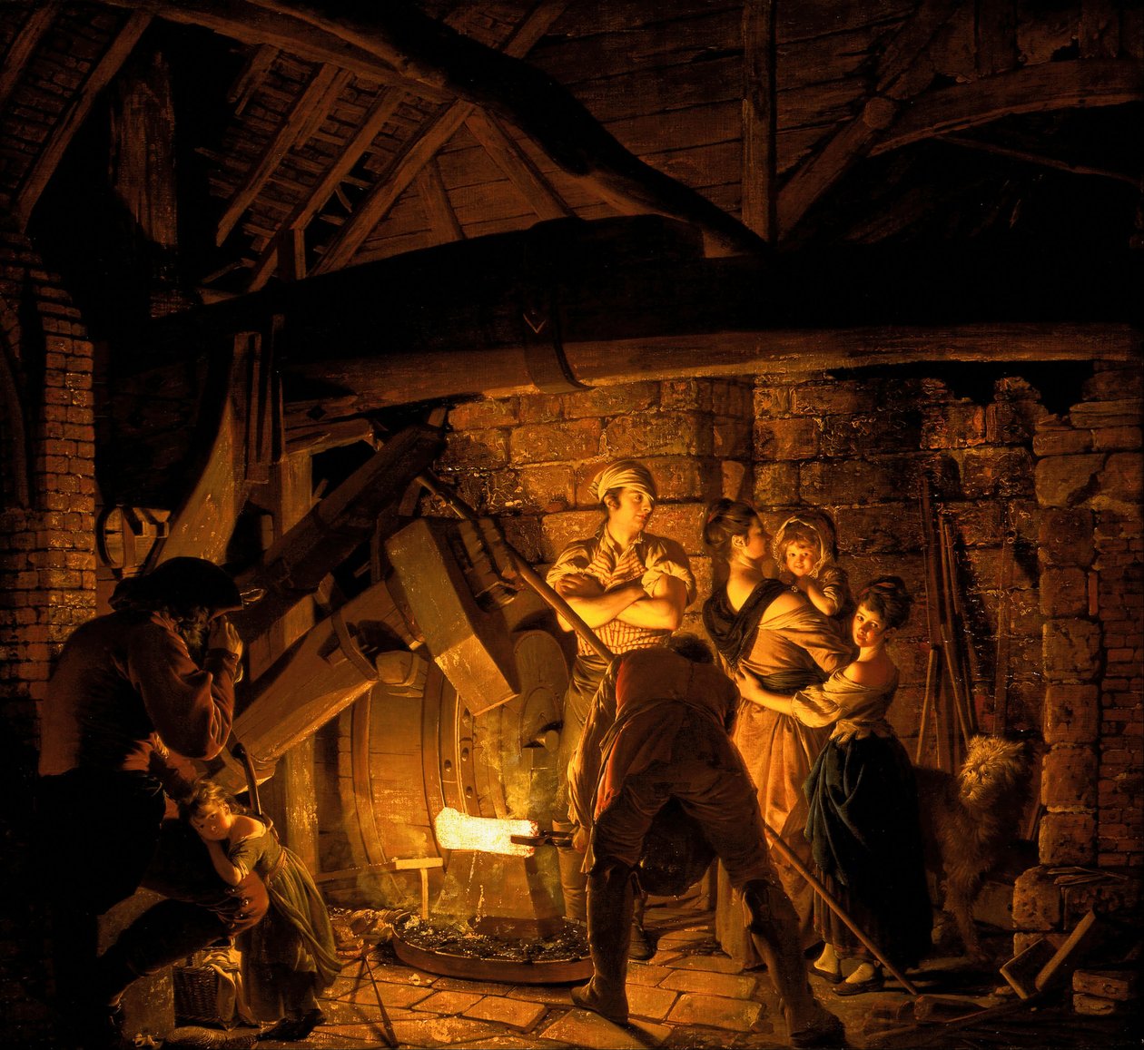 Une forge en fer - Joseph Wright of Derby