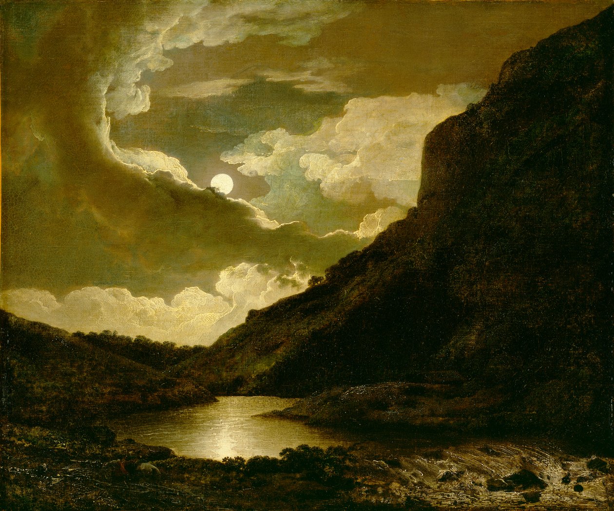 Matlock Tor au clair de lune, vers 1778 - Joseph Wright of Derby