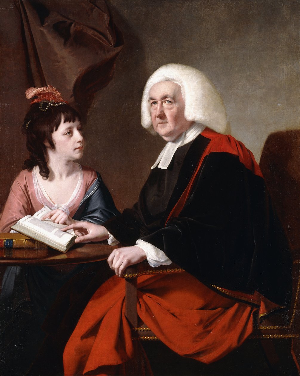 Portrait du révérend Thomas Wilson D.D. et de sa fille adoptive, Miss Catherine Macauley - Joseph Wright of Derby