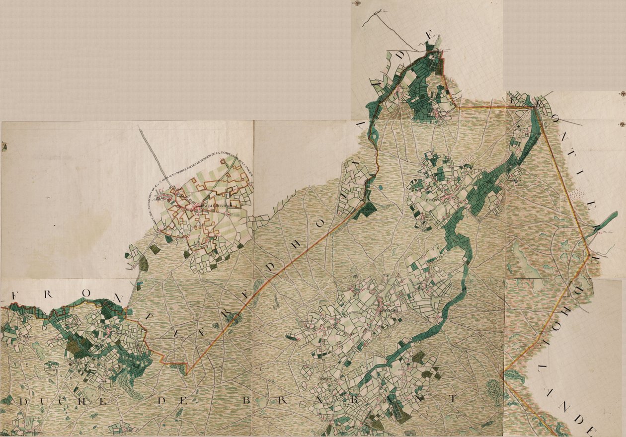 Carte de Welde - Weelde, Belgique par Joseph de Ferraris - Joseph de Ferraris