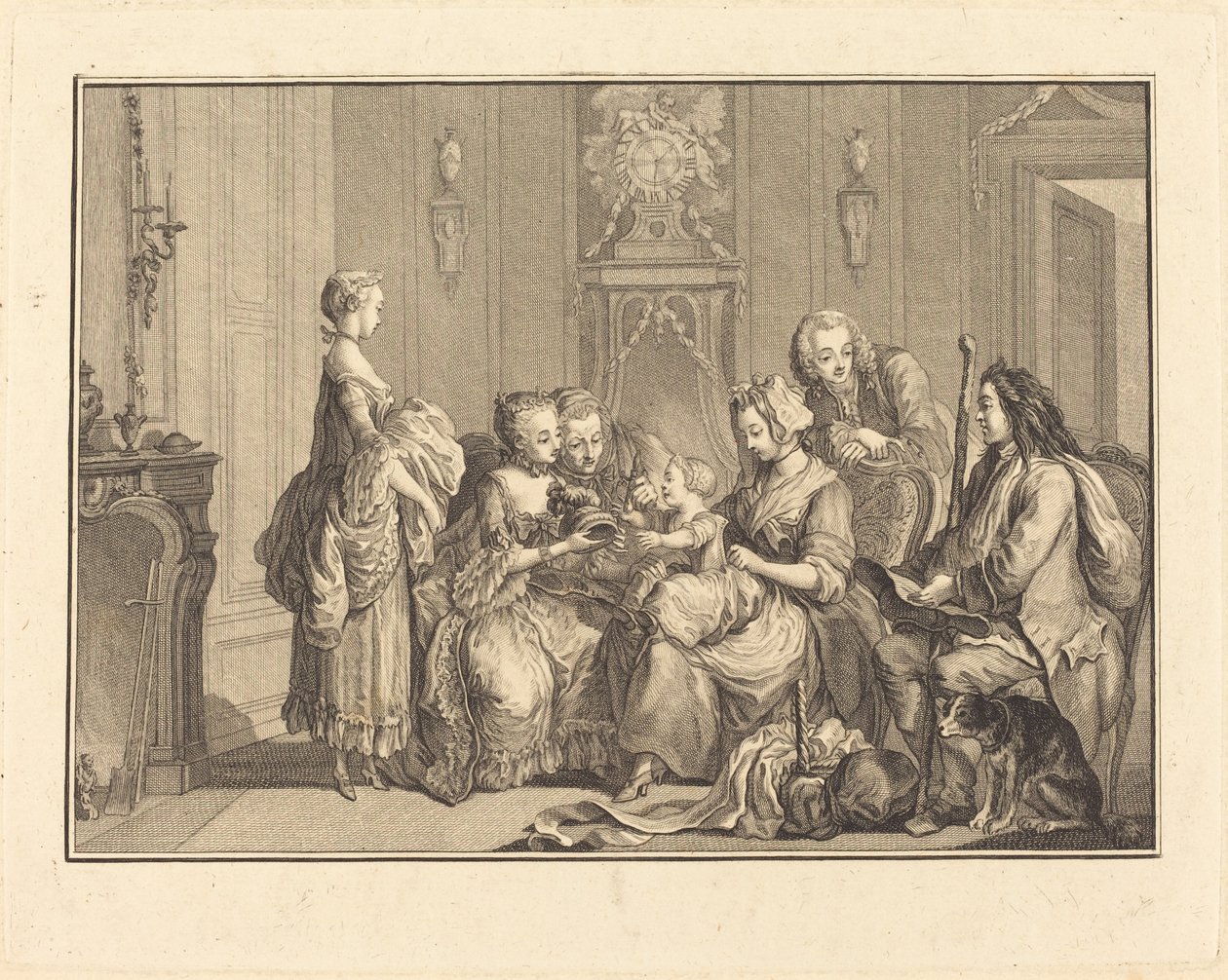 La belle nourrice - Joseph de Longueil after Charles Eisen