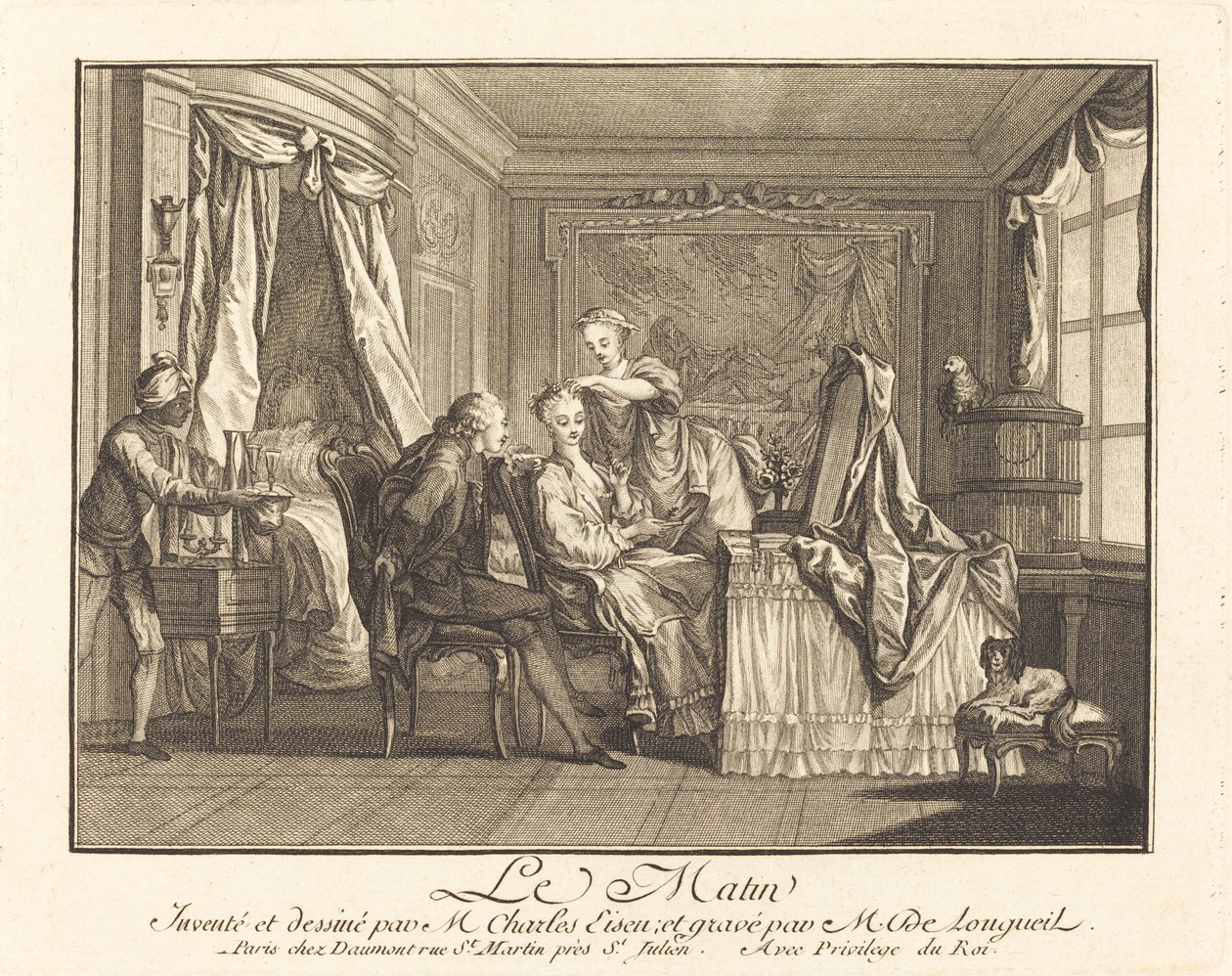 Le matin - Joseph de Longueil after Charles Eisen