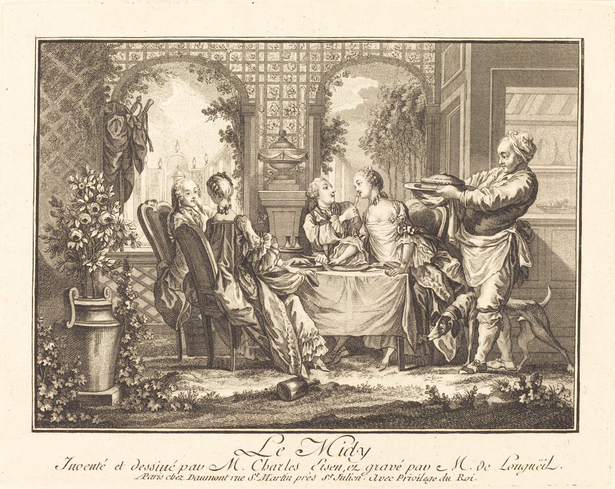 Le Midi - Joseph de Longueil after Charles Eisen