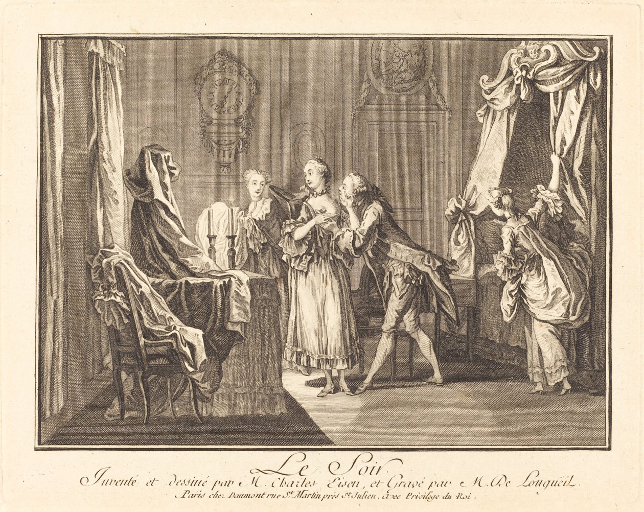 Le soir - Joseph de Longueil after Charles Eisen