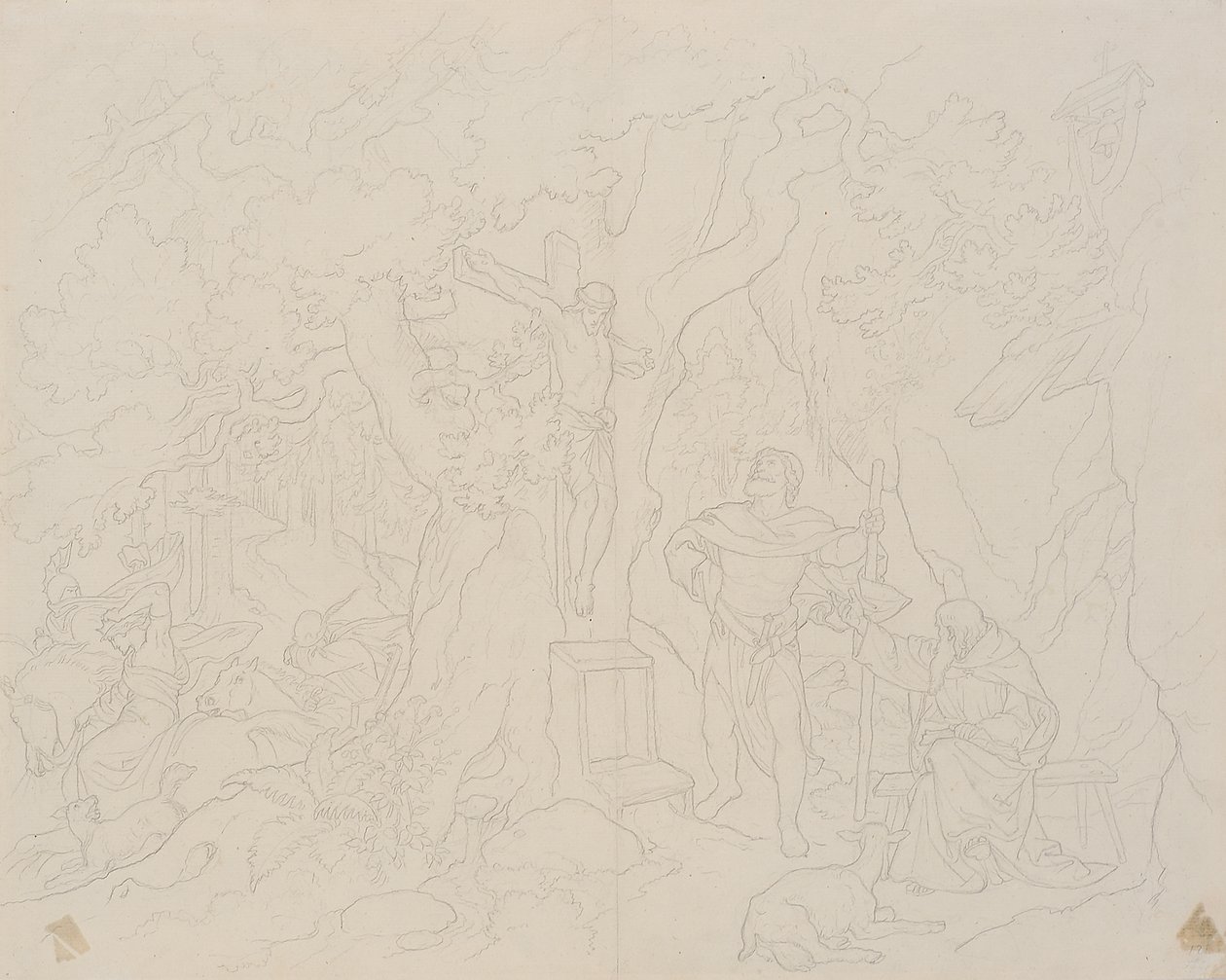 Scène de la légende de Saint Christophe - Joseph von Fuhrich