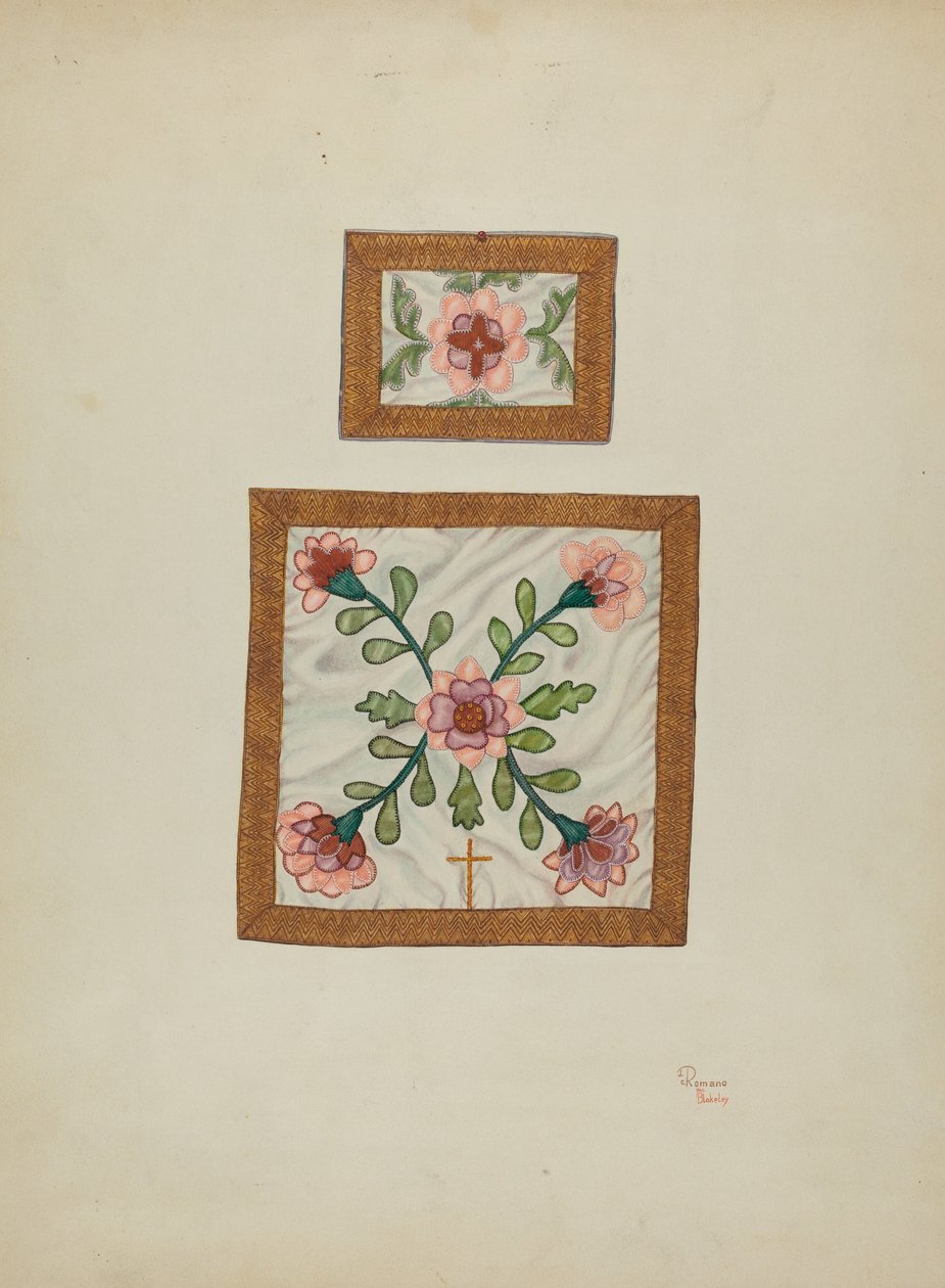 Bourse et voile de calice, vers 1940 - Josephine C. Romano