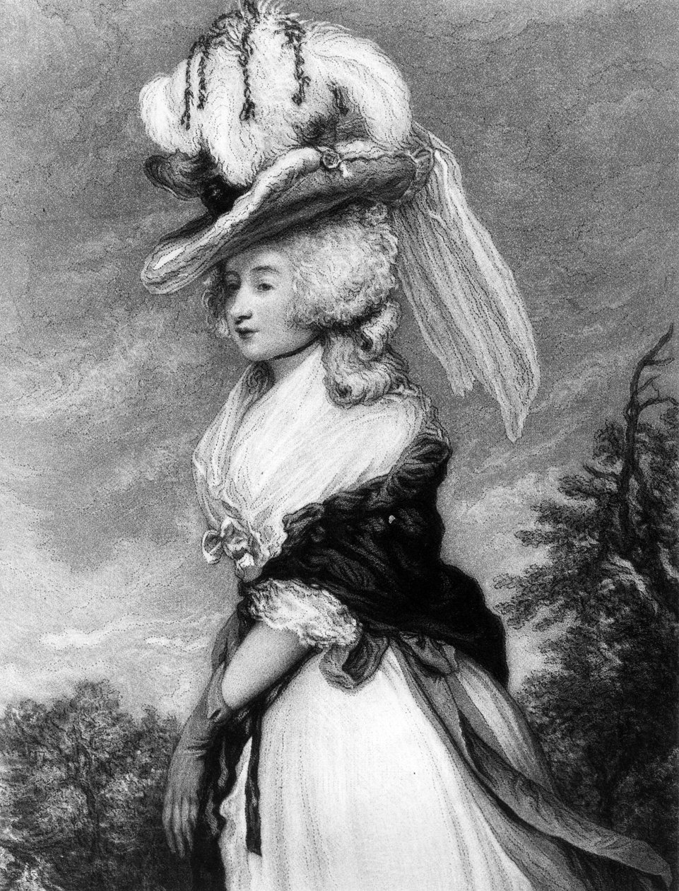 Lady Letitia Lade, mezzotinte par Frederick Bromley, vers 1785 - Joshua Reynolds