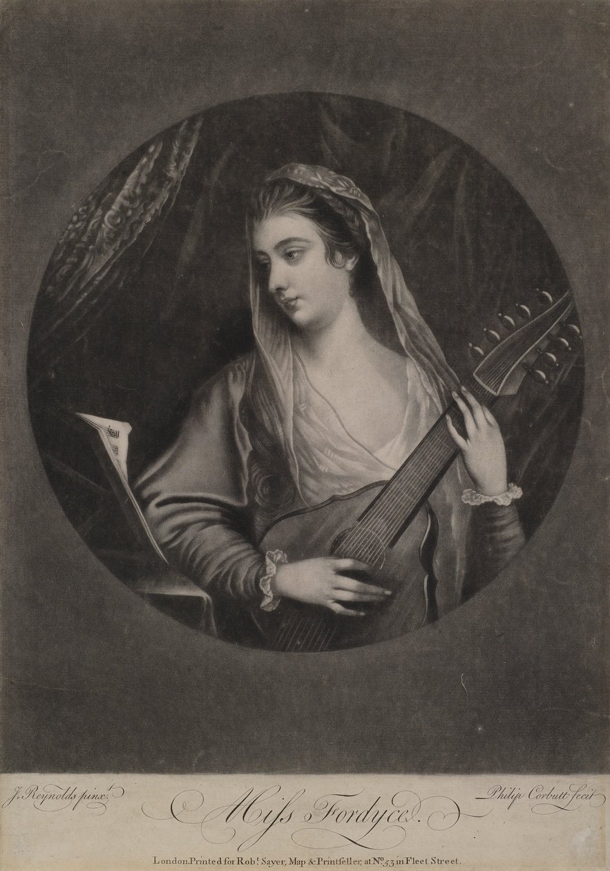 Mlle Fordyce, gravée par Richard Purcell (alias Charles ou Philip Corbutt, fl.1746-66), vers 1770 - Joshua Reynolds