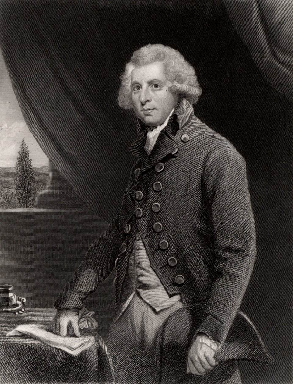 Portrait de Richard B. Sheridan - Joshua (after) Reynolds
