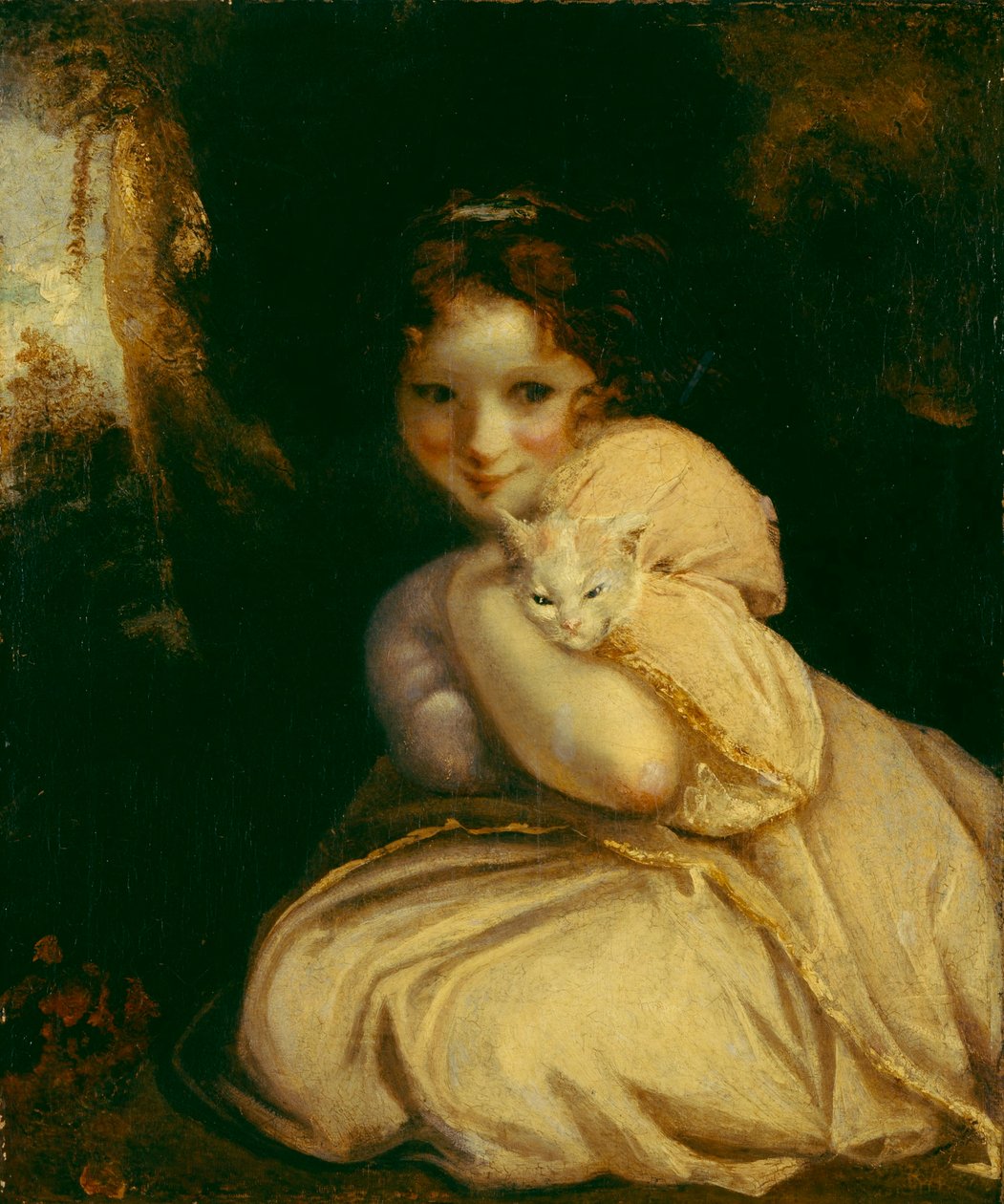 Felina avec un chaton - Joshua Reynolds