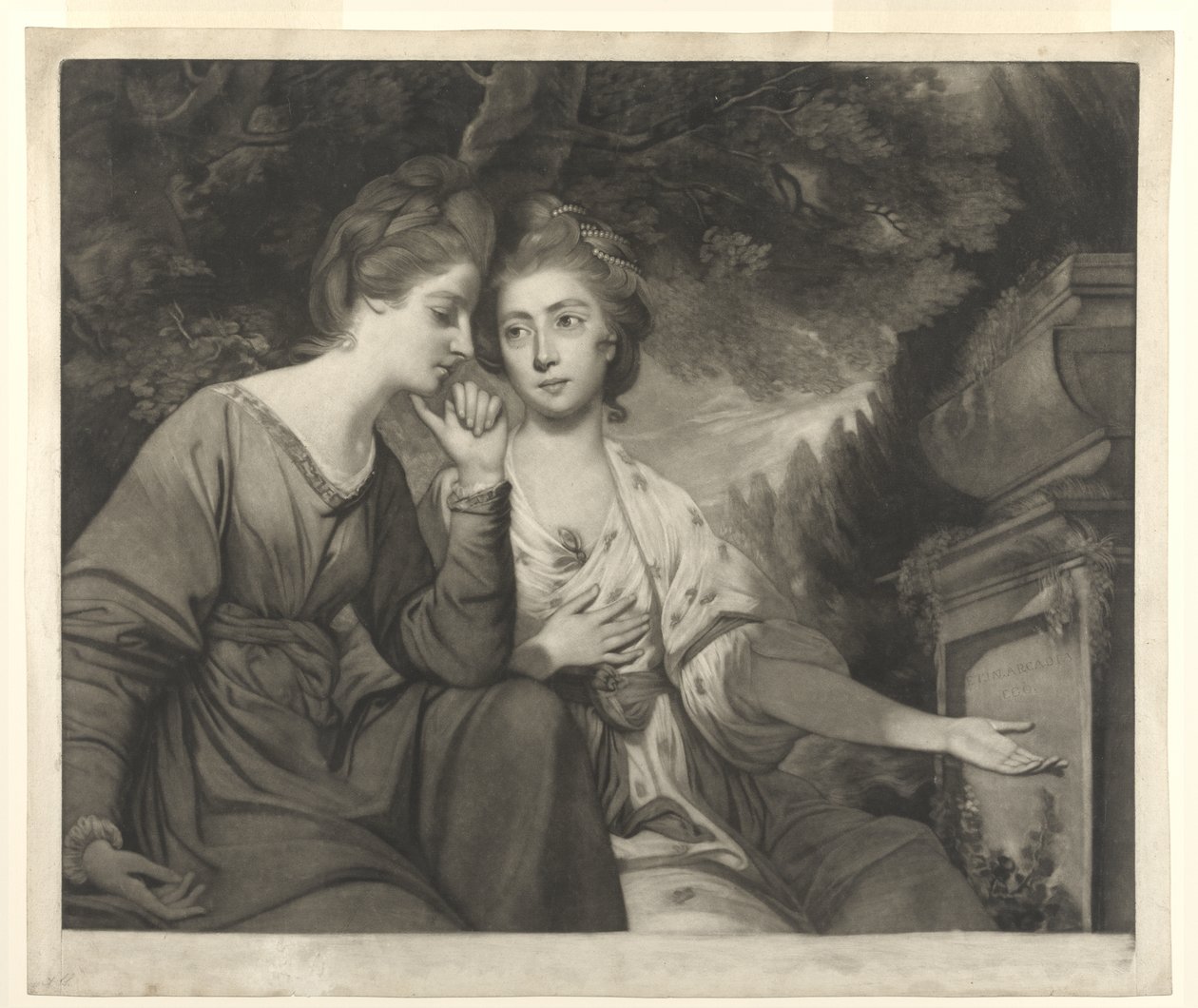 Mme Harriet Bouverie et Mme Frances Ann Crewe, gravé par Giuseppe Marchi, 1770 - Joshua Reynolds