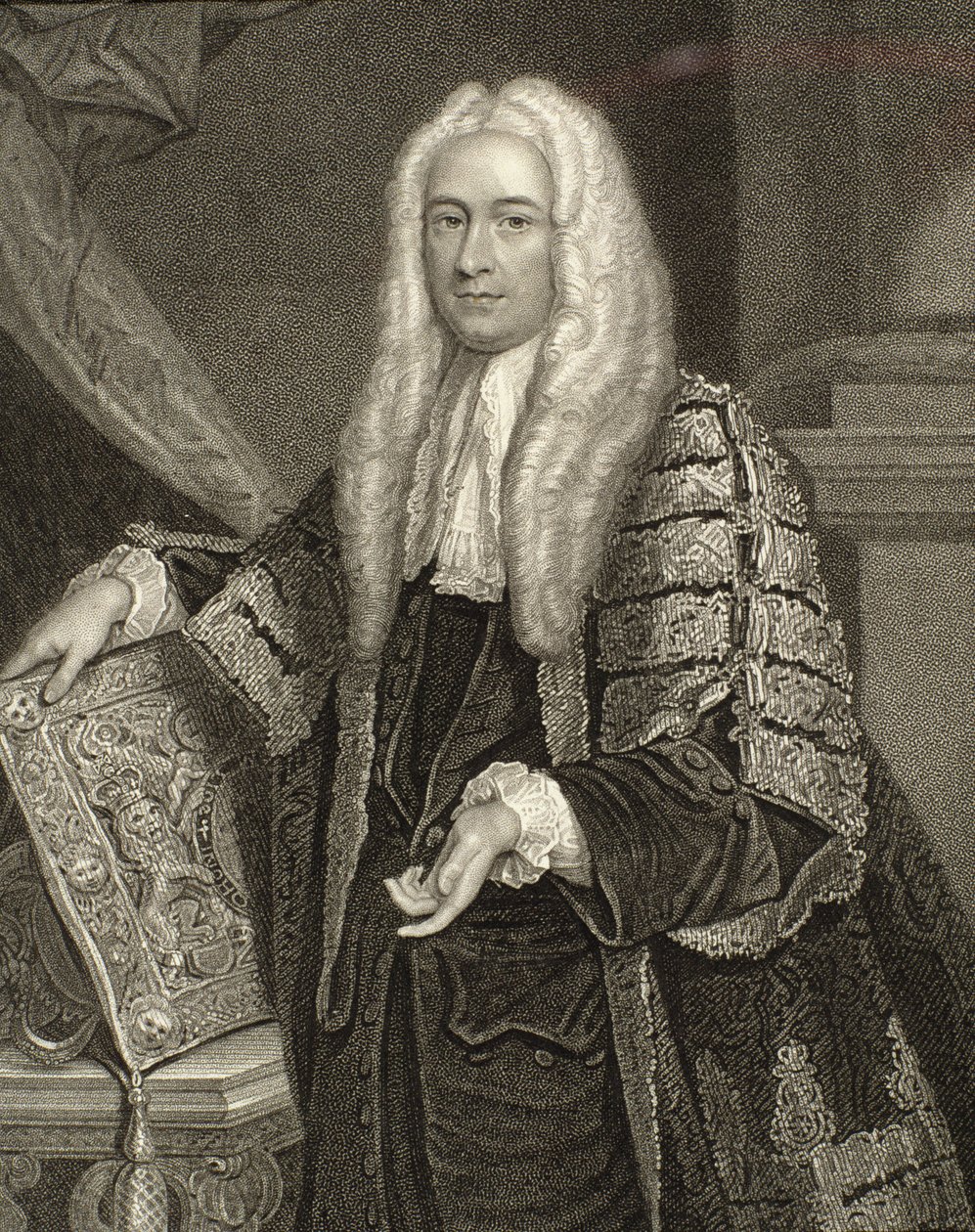 Portrait de Henry Fox, 1er Baron Holland (1705-74), gravé par Henry Robinson - Joshua Reynolds