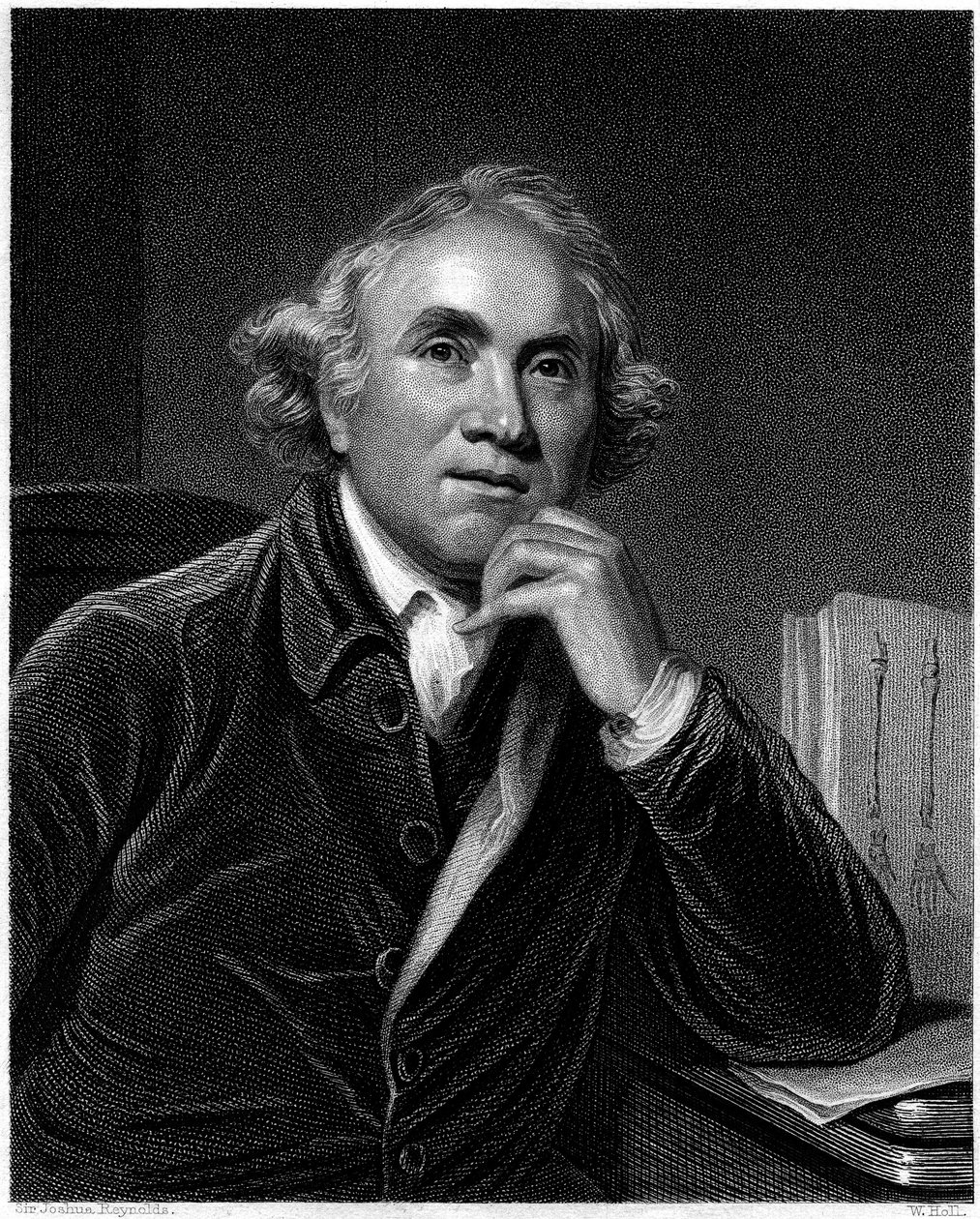 Portrait de John Hunter, gravé par William Holl, vers 1830 - Joshua Reynolds