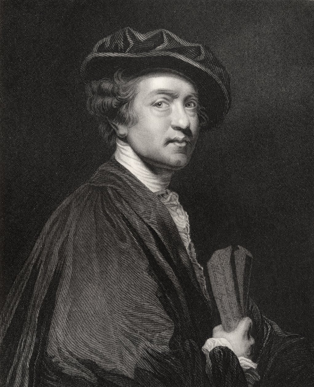 Sir Joshua Reynolds, gravé par J. Cochran, de 