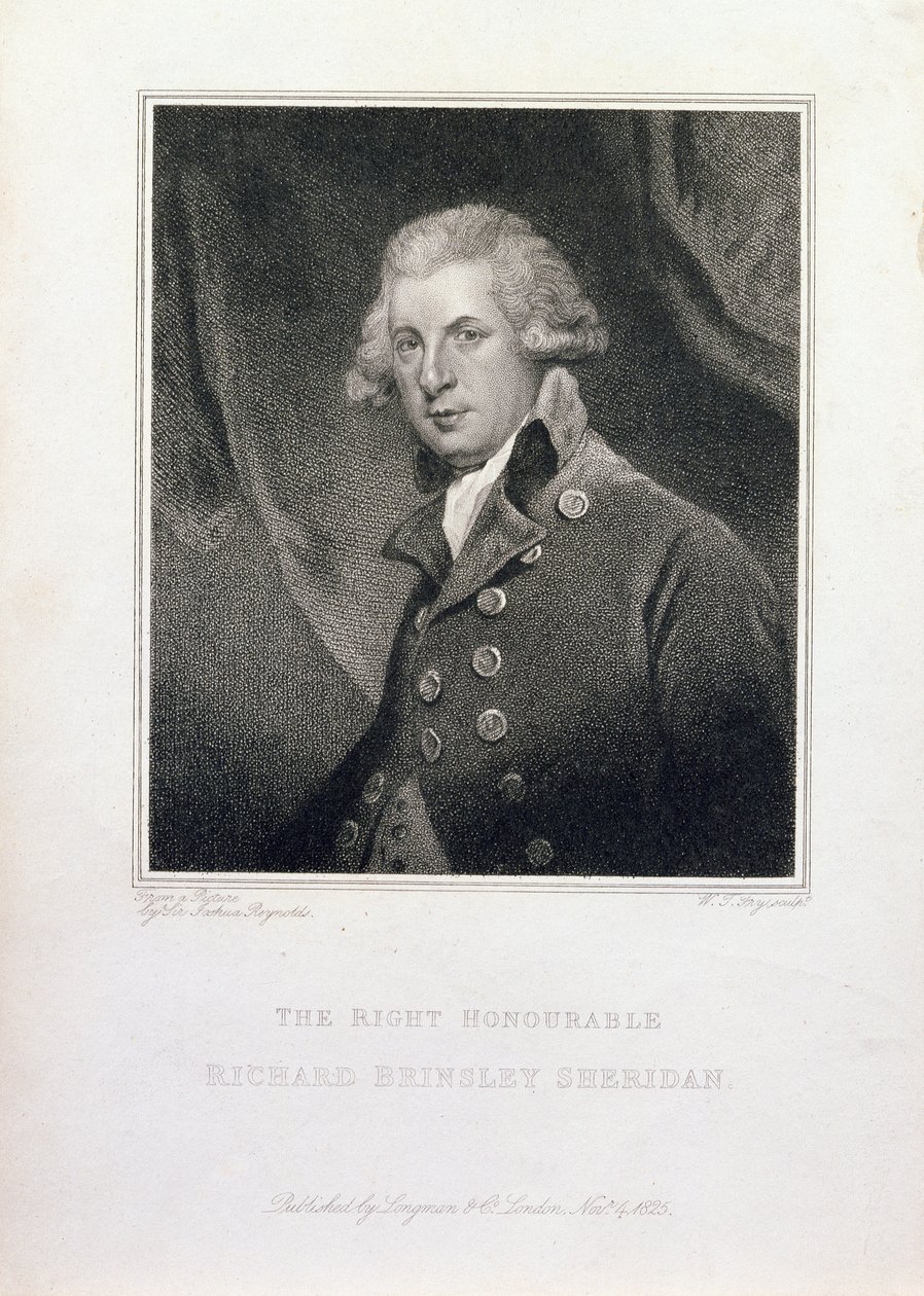 Le Très Honorable Richard Brinsley Sheridan, 1825 - Joshua Reynolds