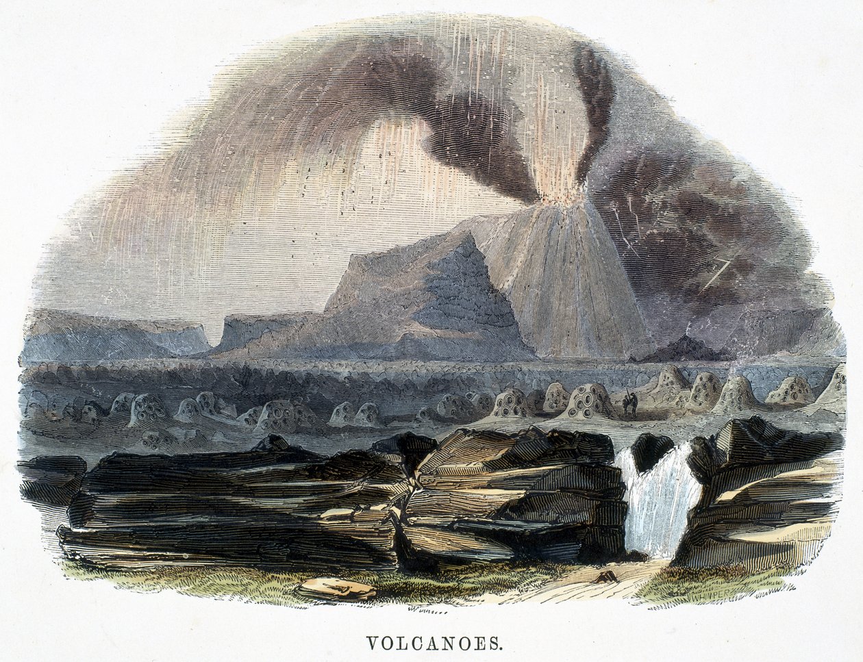 Volcans, de Phénomènes de la Nature, 1849 - Josiah Wood Whymper
