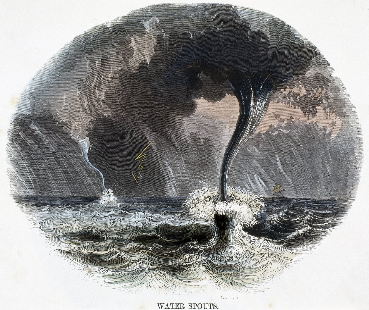 Trombes Marines, de Phénomènes de la Nature, 1849 - Josiah Wood Whymper