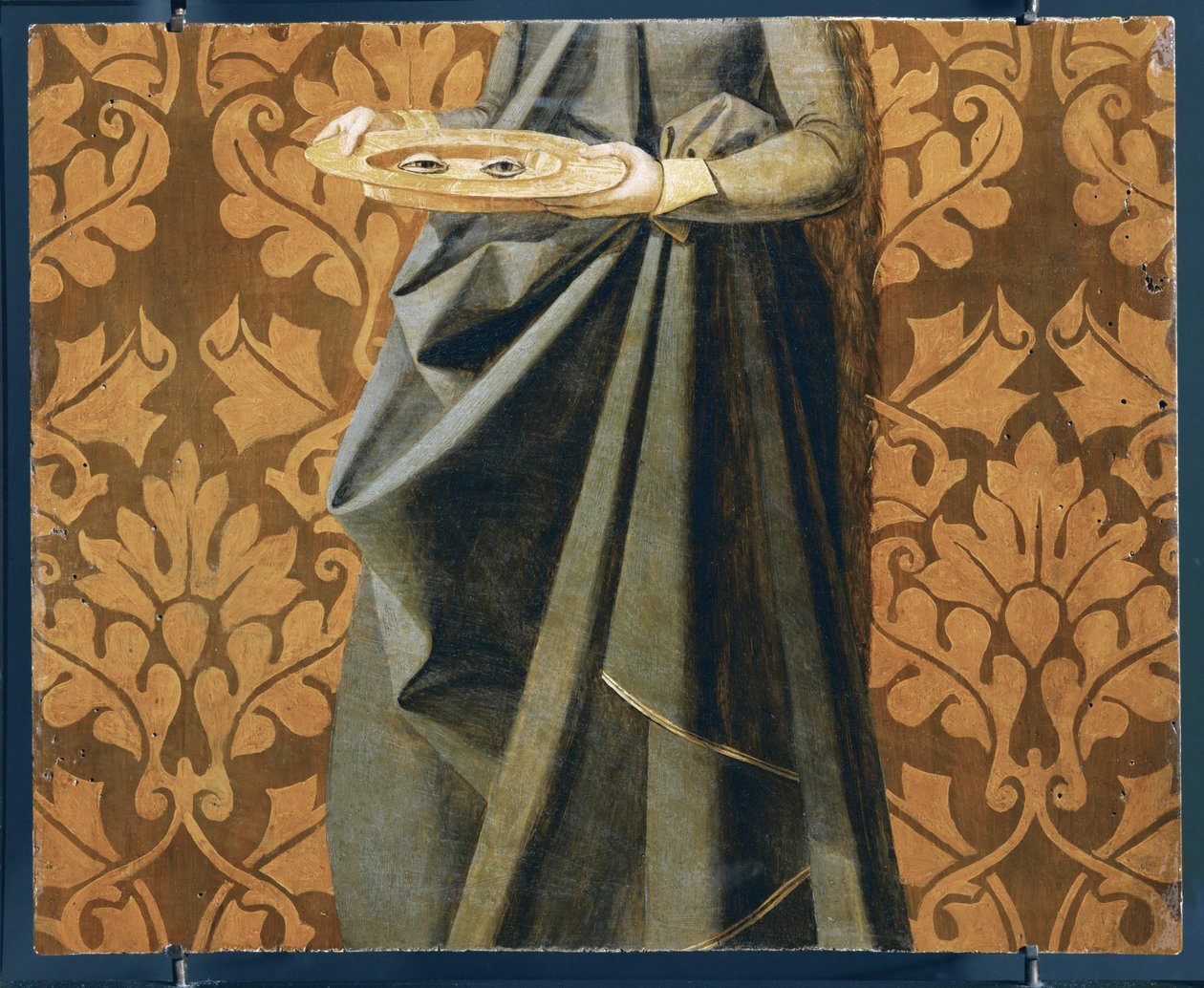 Les yeux de Sainte-Lucie, détail (peinture sur bois) - Josse (fl.1493 1508) Lieferinxe