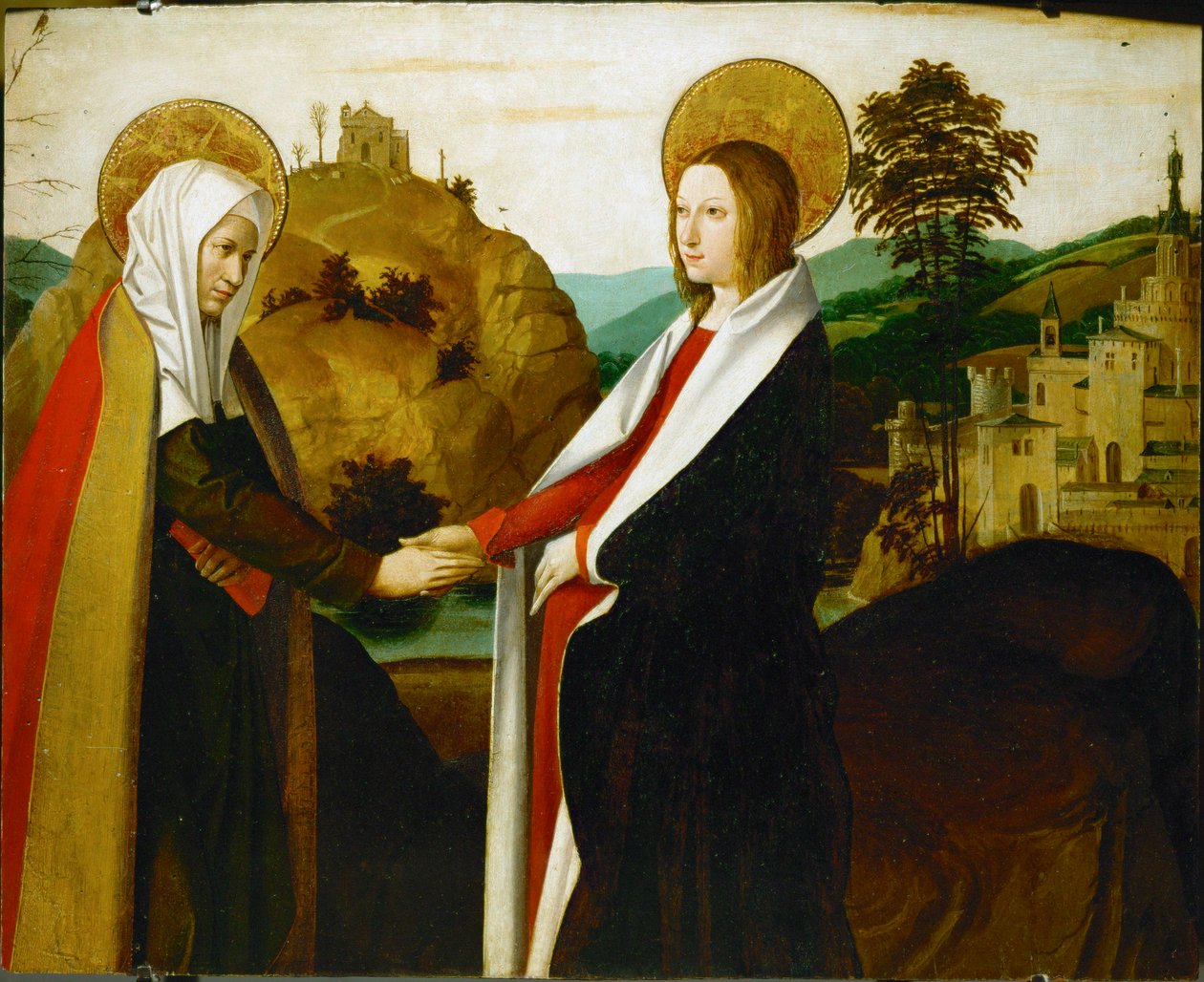 La Visitation (peinture sur bois) - Josse (fl.1493-1508) Lieferinxe