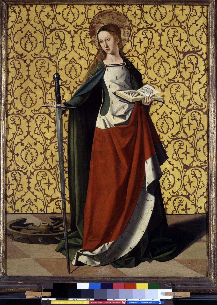 Dos du retable : Sainte Catherine d