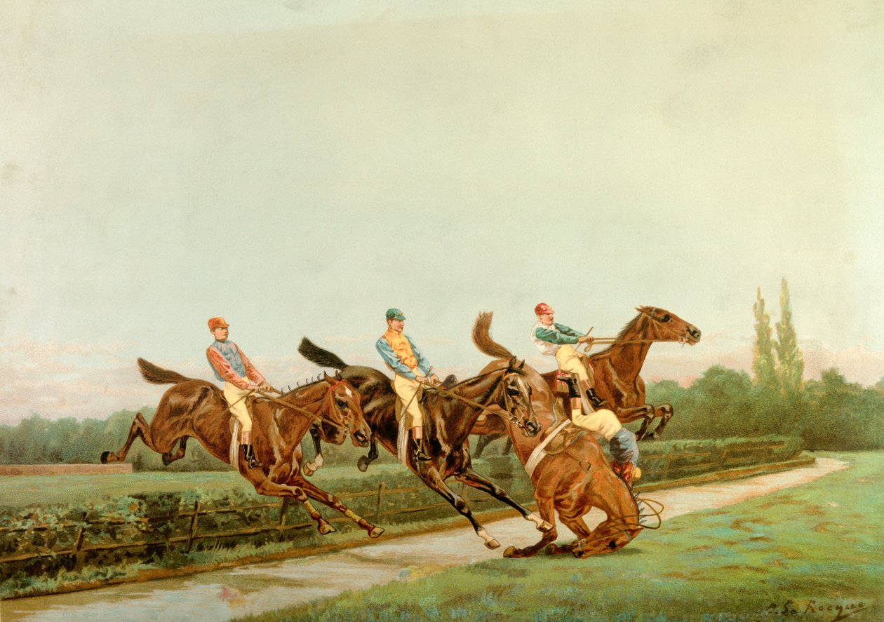 Chevaux et Jockeys, 20eme siecle (illustration) - Josse Photo
