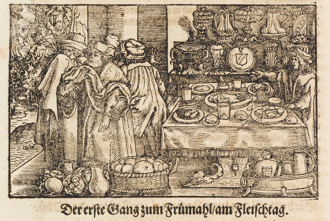Un nouveau livre de cuisine par Marx Rumpolt. Le premier livre de cuisine illustré allemand, 1604 - Jost Amman