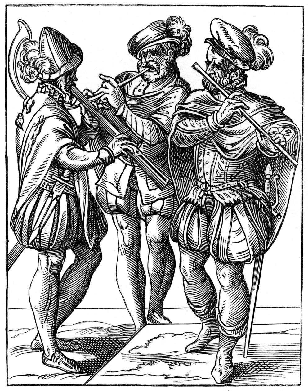 Joueurs de flûte et de cornetto, 16ème siècle - Jost Amman